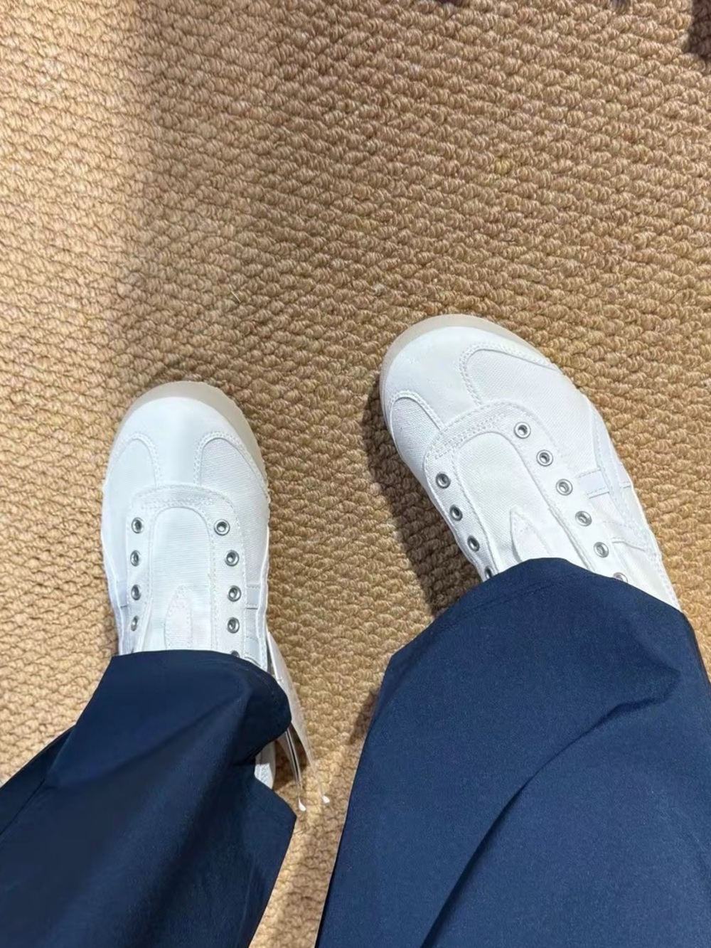 Onitsuka Tiger by Asics White Slip-On Canvas Sneakers